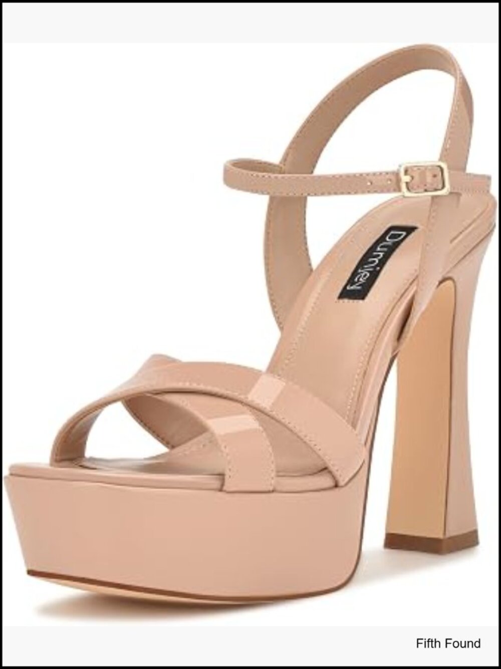 Chunky Platform Heels with Ankle Strap, Open Toe Dress Shoes for Party